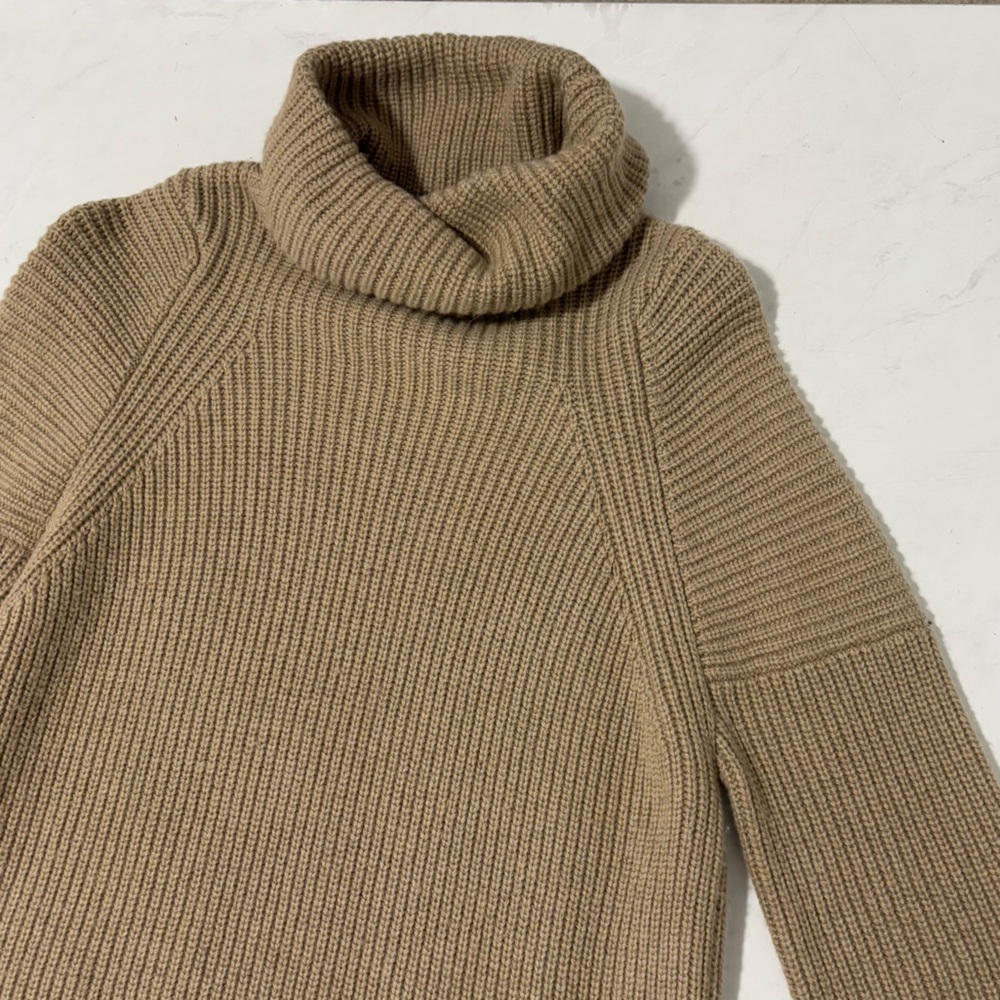 Allsaints Beige Jago Roll Neck Wool Blend Sweater Size Small Neutral Knit Alpaca - Picture 4 of 7